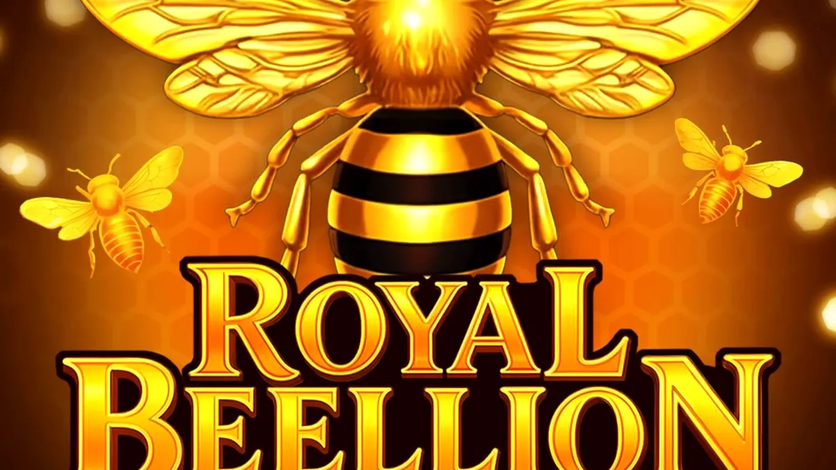 Tampilan visual slot Royal Beellion Hold & Win dengan tema sarang lebah emas